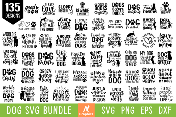 135 Dog SVG Bundle