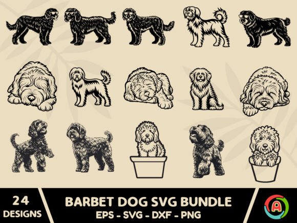 Barbet Dog Svg Bundle