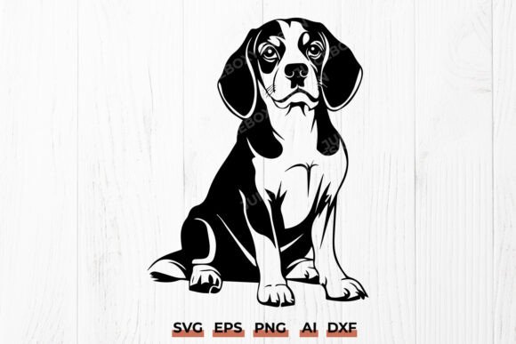 Beagle Dog SVG PNG DXF Clipart Design Review