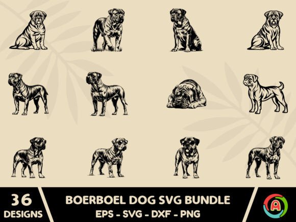 Boerboel Dog Svg Bundle