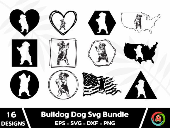 Bulldog Dog Svg Bundle