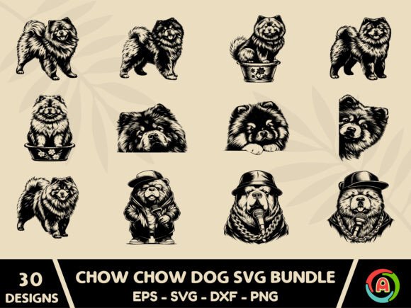 Chow Chow Dog Svg Bundle