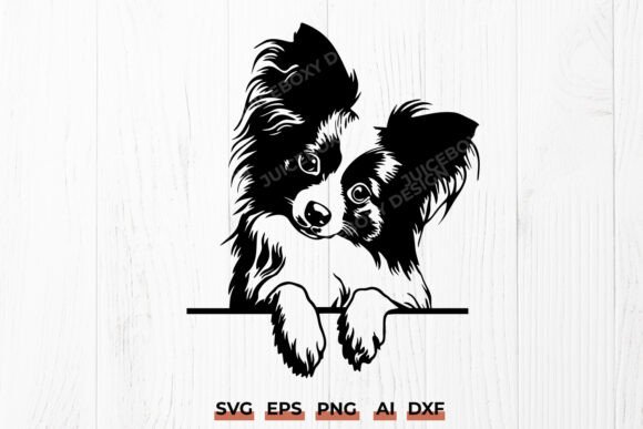 Cute Papillon Face SVG