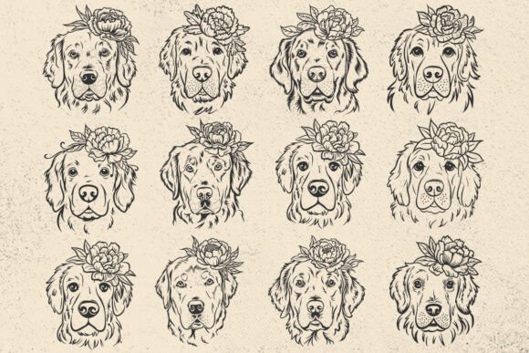 Dog with Flower SVG File Review