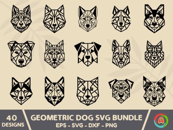 Geometric Dog Svg Bundle