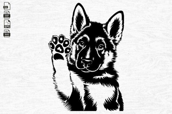 German Shepherd SVG for Embroidery Projects
