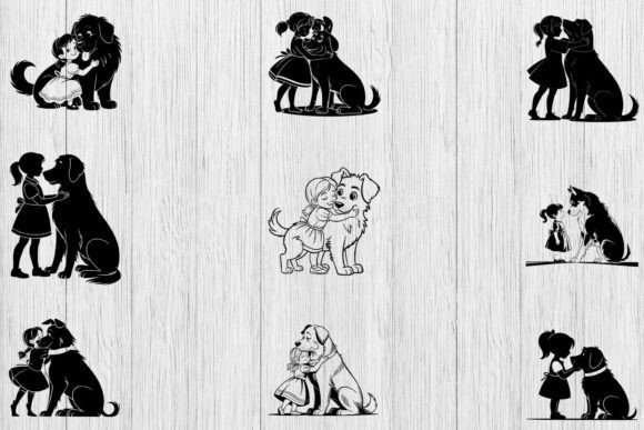 Girl with Dog SVG Bundle