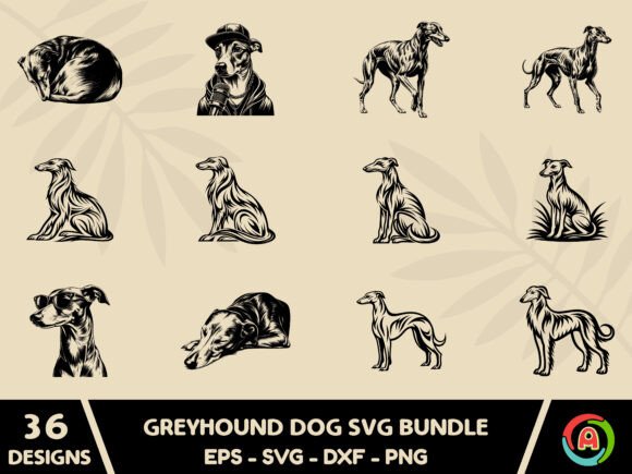 Greyhound Dog Svg Bundle