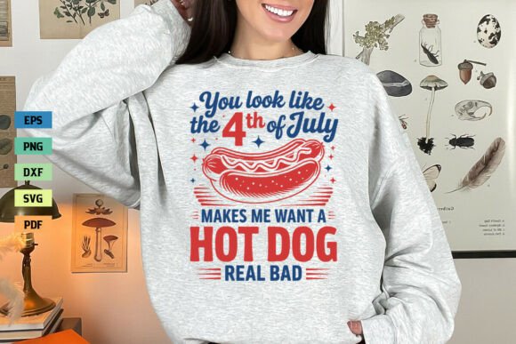 Hot Dog SVG 4th of July Design