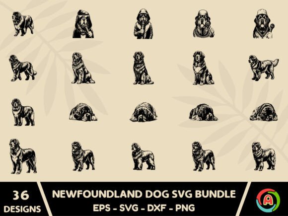 Newfoundland Dog Svg Bundle