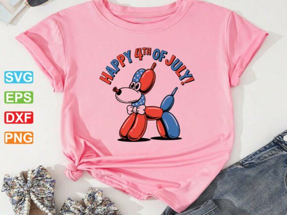 Patriotic Balloon Dog SVG