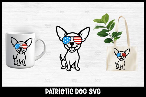 Patriotic Chihuahua Dog SVG