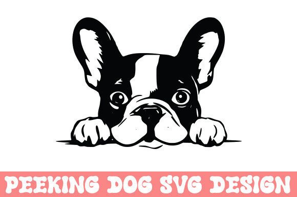 PEEKING DOG SVG for Embroidery Projects