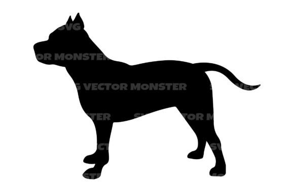 Pitbull Dog Svg