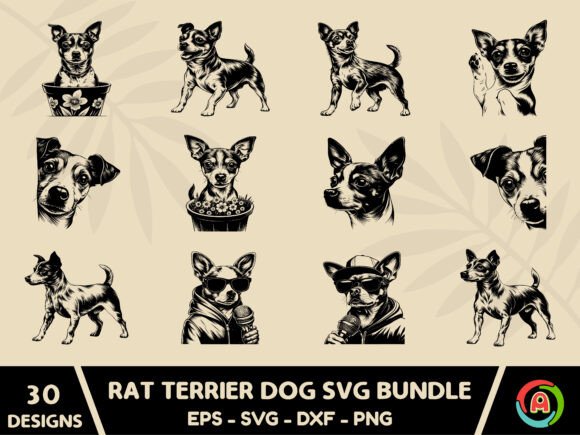Rat Terrier Dog Svg Bundle