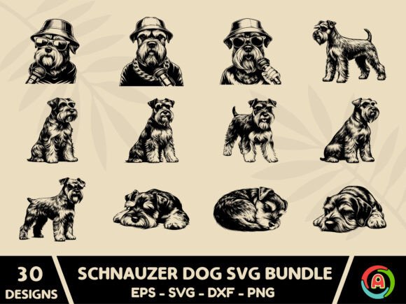 Schnauzer Dog Svg Bundle