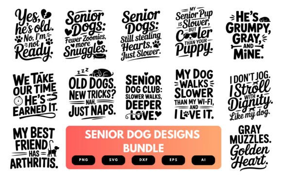 Senior Dog SVG Bundle