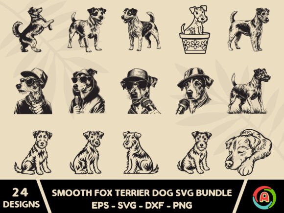 Smooth Fox Terrier Dog Svg Bundle