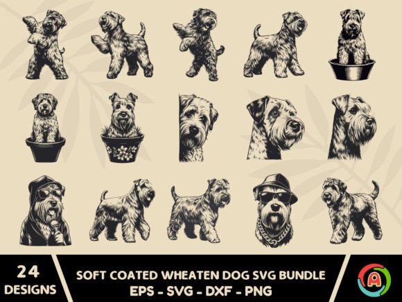 Soft Coated Wheaten Terrier Dog Svg