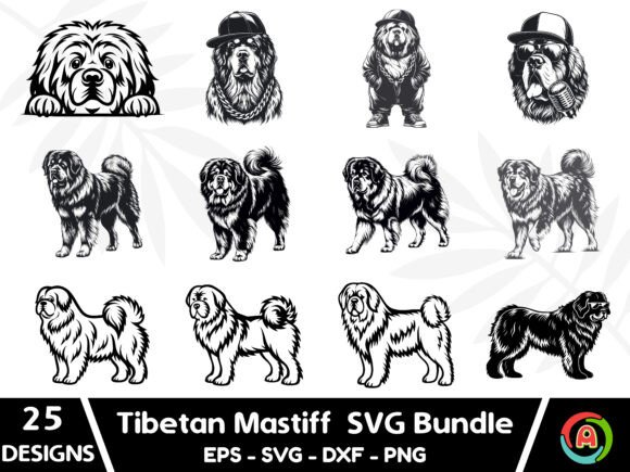 Tibetan Mastiff Dog SVG Bundle