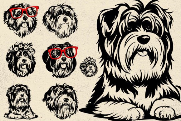 Tibetan Terrier Svg for Embroidery