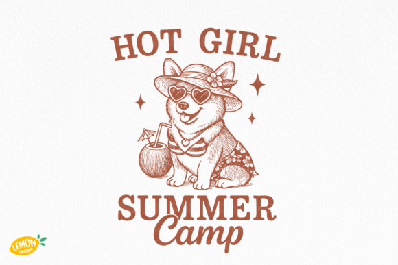 Vintage Summer Dog SVG Design