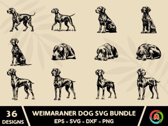 Weimaraner Dog Svg Bundle
