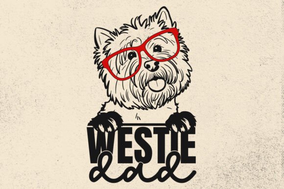 West Highland Terrier Dad Svg